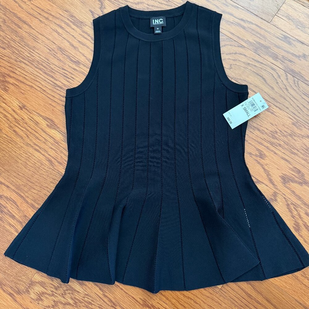 INC New Sleeveless Peplum Top